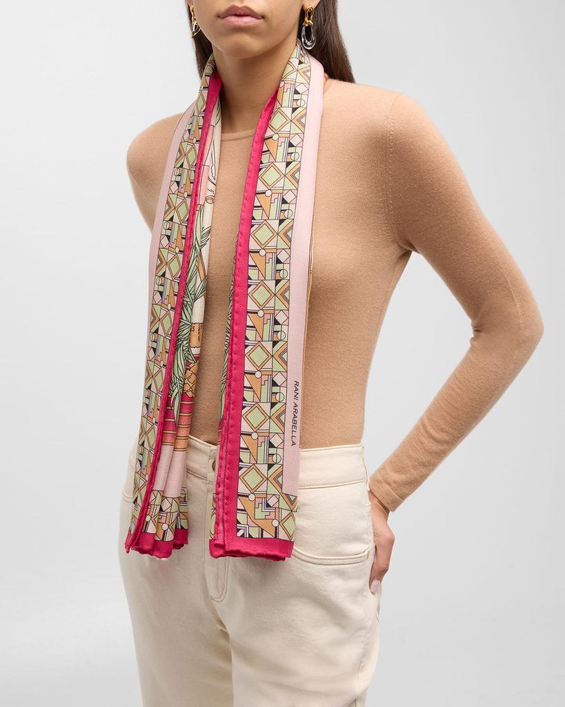 Rani Arabella Miami Print Cashmere-Blend Scarf