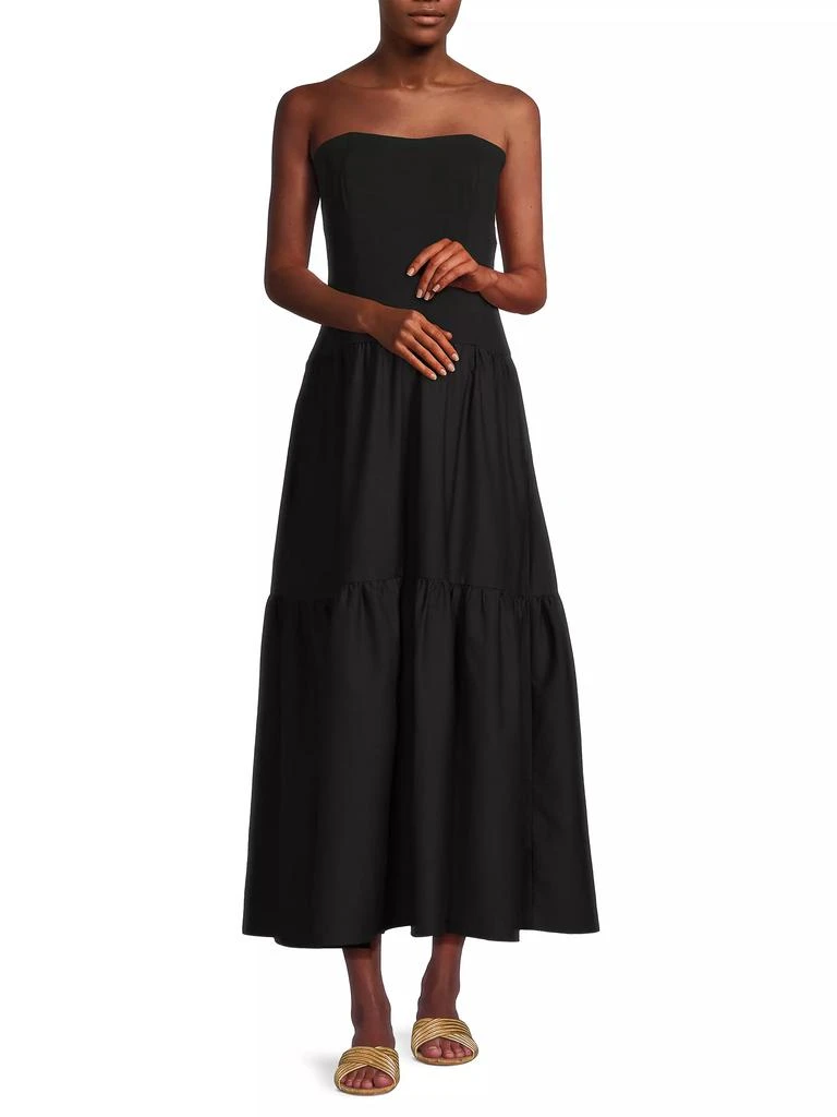 Emilia George Maternity The Evelyn Strapless Tiered Midi-Dress 2