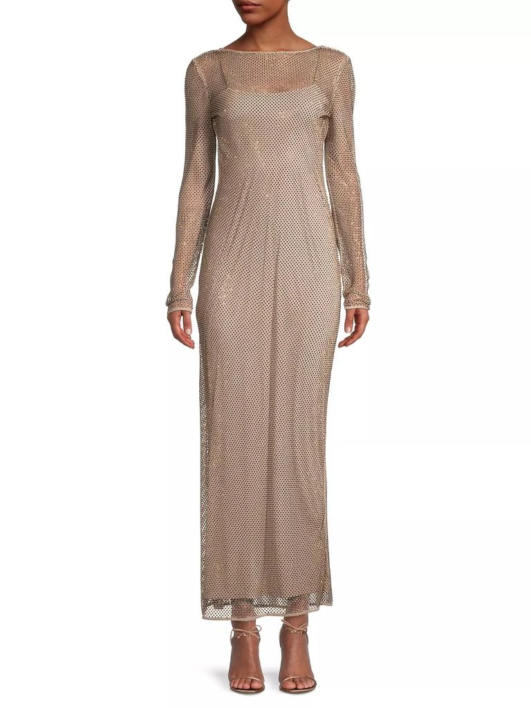 Ramy Brook Lulu Studded Mesh Maxi Dress 3