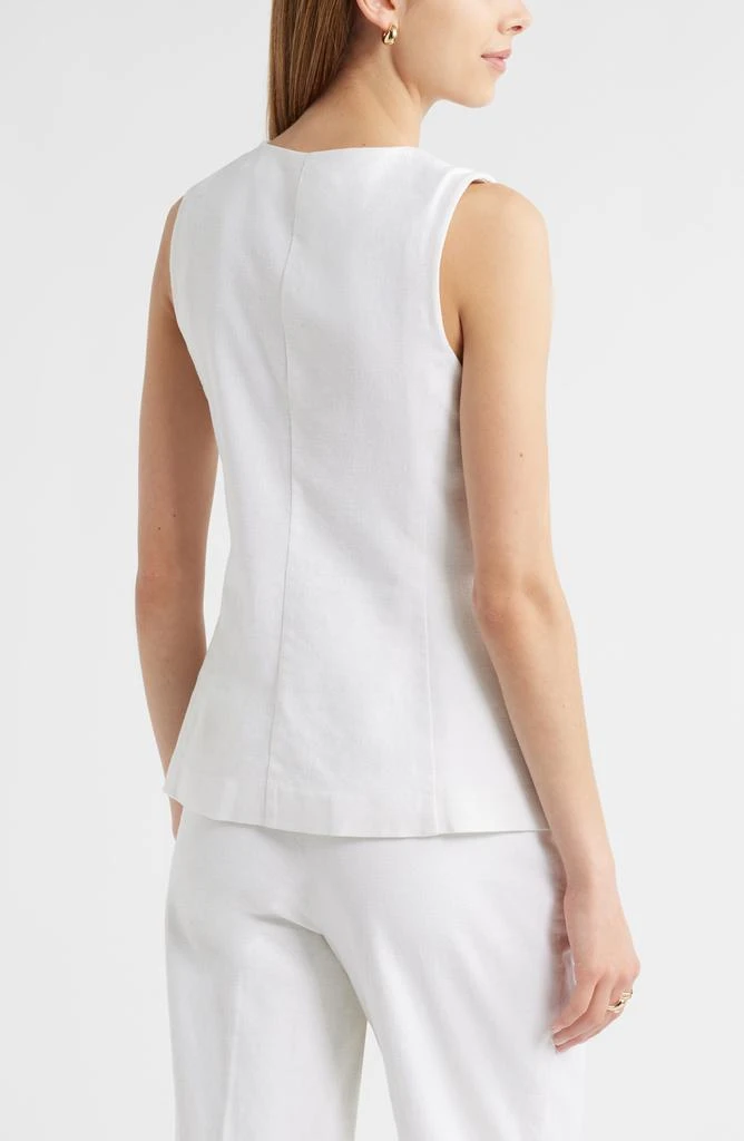 Open Edit Linen Blend Vest 3