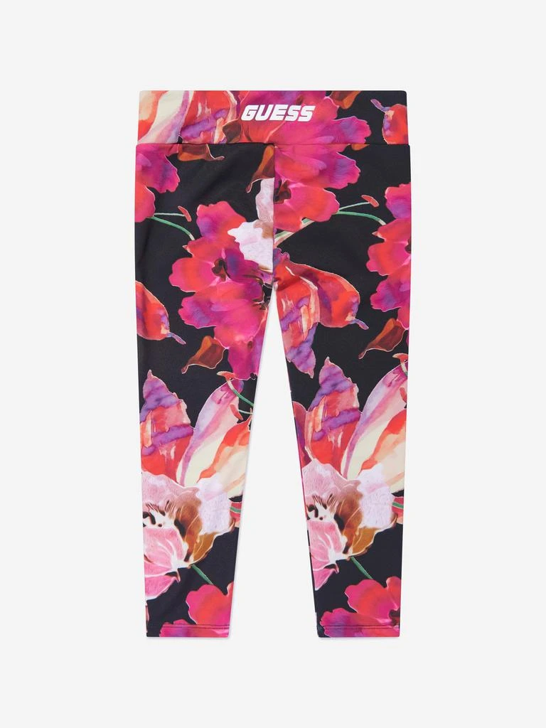 GUESS Guess Girls Floral Print Leggings in Pink 2