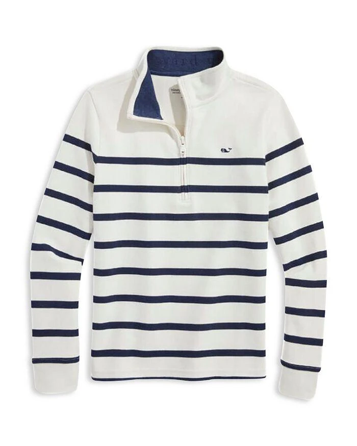 Vineyard Vines Boys' Breton Stripe Quarter Zip Sweater - Little Kid, Big Kid 1