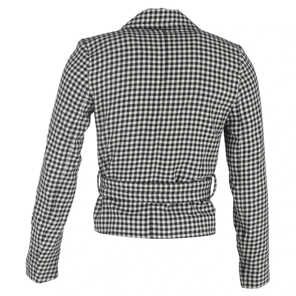 Alexander McQueen MCQ by Alexander ueen Gingham Blazer in Black and White Cotton 3