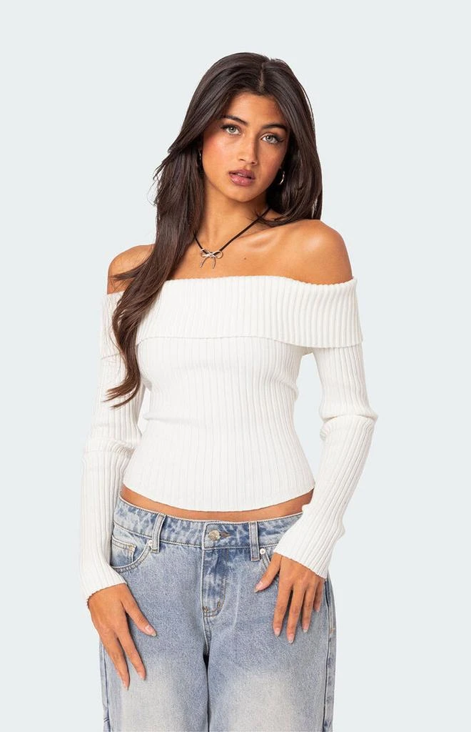 Edikted Lauren Knit Fold Over Top 4