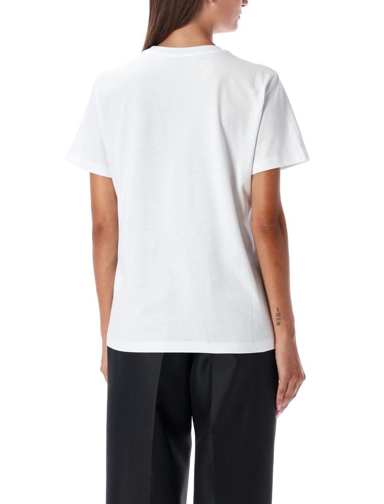 MSGM MSGM Logo-Flocked Crewneck T-Shirt