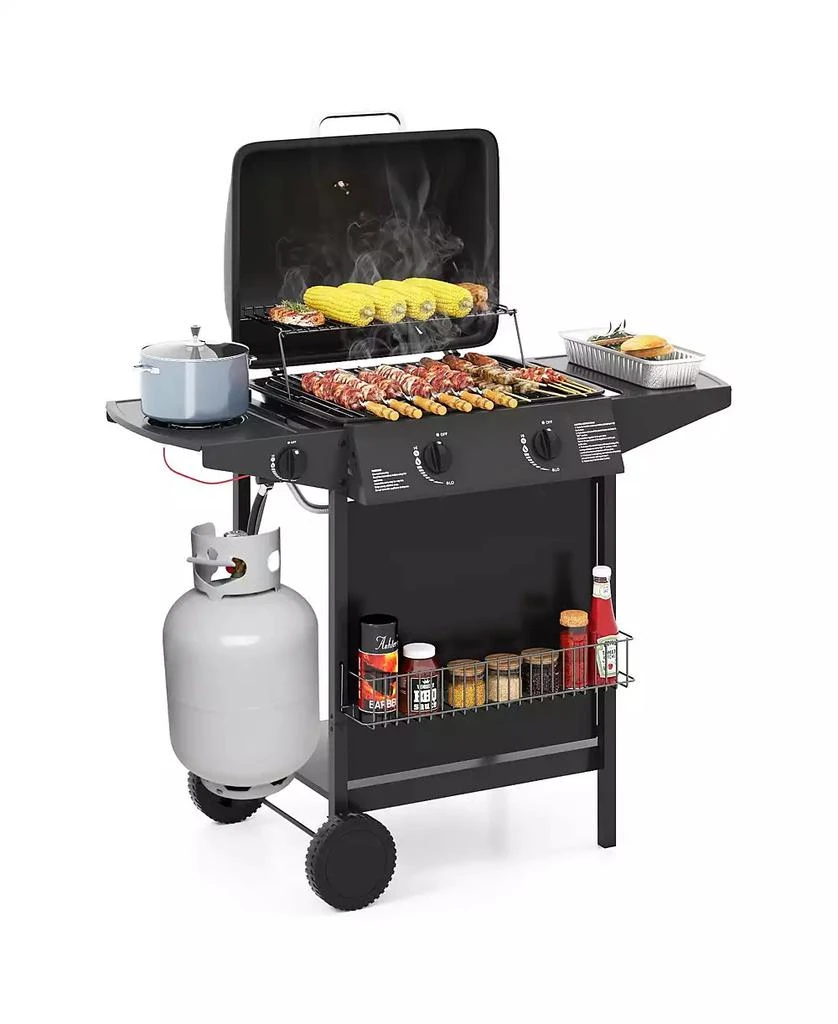 Ecooso 30 000 BTU Outdoor Burner Propane Gas Grill on Wheel