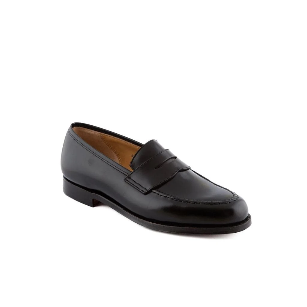 Crockett & Jones Boston Black Cavalry Polished Calf Penny Loafer 1