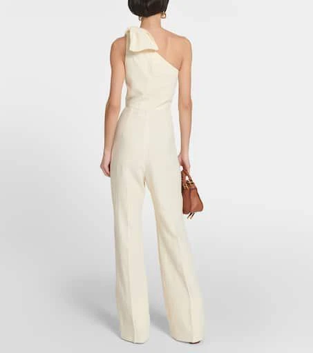 Chloé One-shoulder linen jumpsuit 3