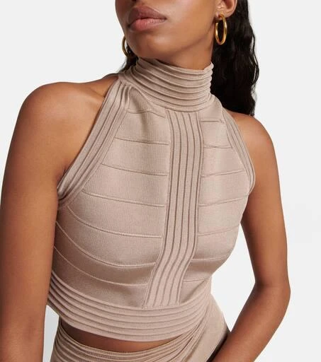 Balmain High-neck crop top 4