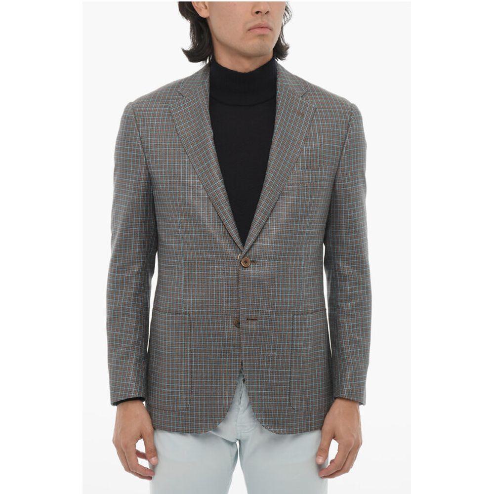 Corneliani Half-lined LEADER Blazer with Check Men's Pattern