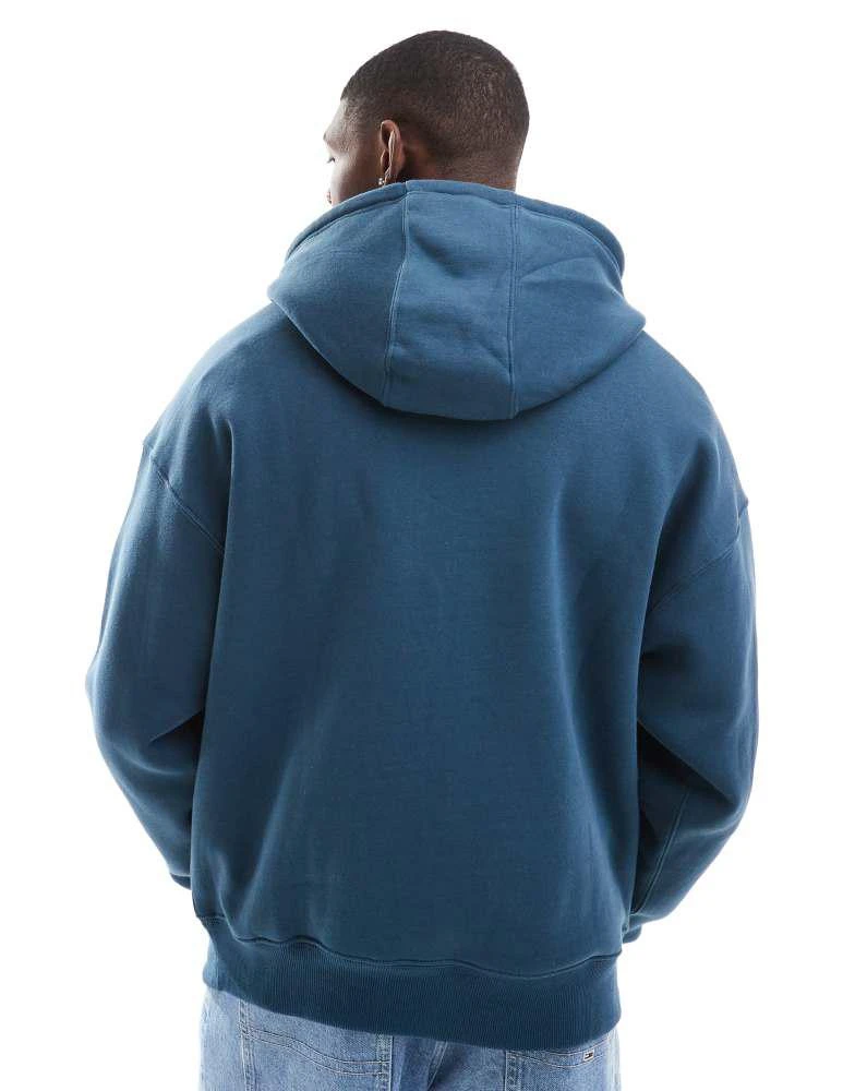 Pull&Bear Pull&Bear basic hoodie in teal blue 4