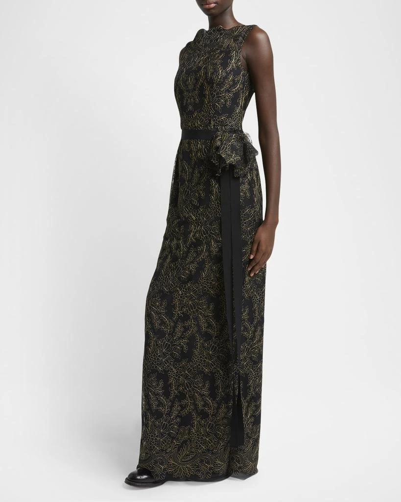 Erdem Sleeveless Pencil Embroidered Gown 4