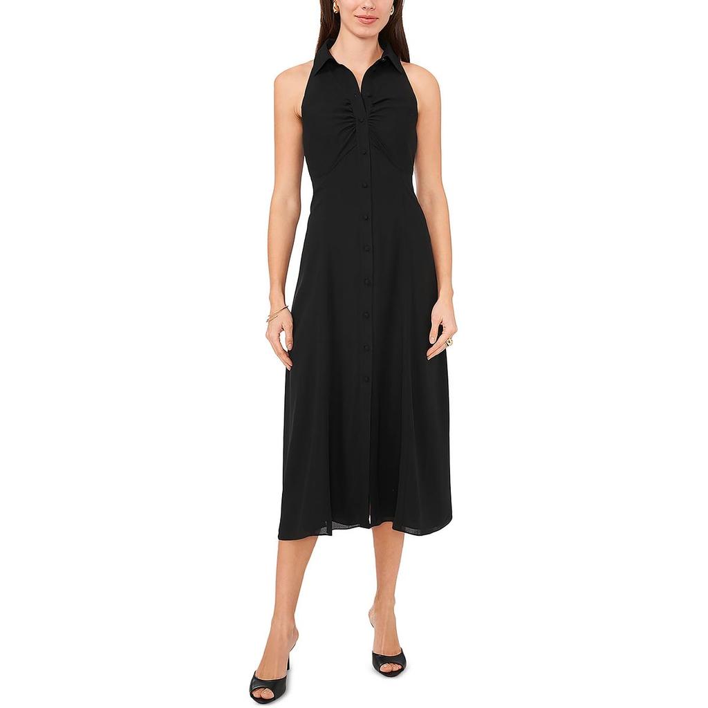 1. State Womens Tea Length Button-Down Midi Dress