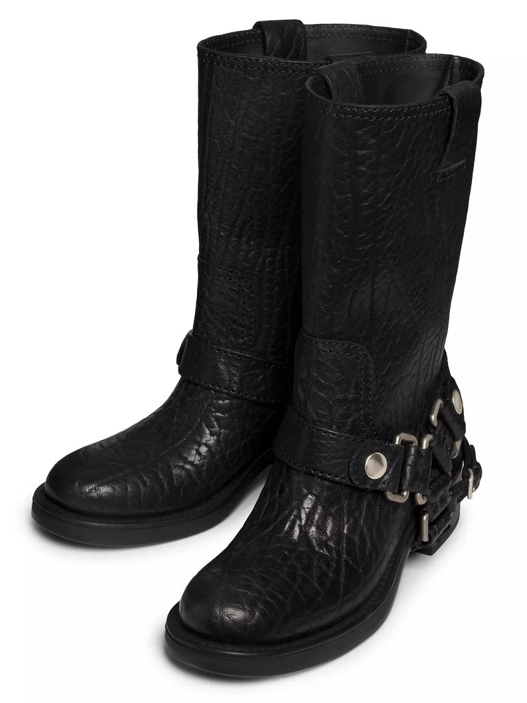 Miu Miu Moto Leather Ankle Boots 2
