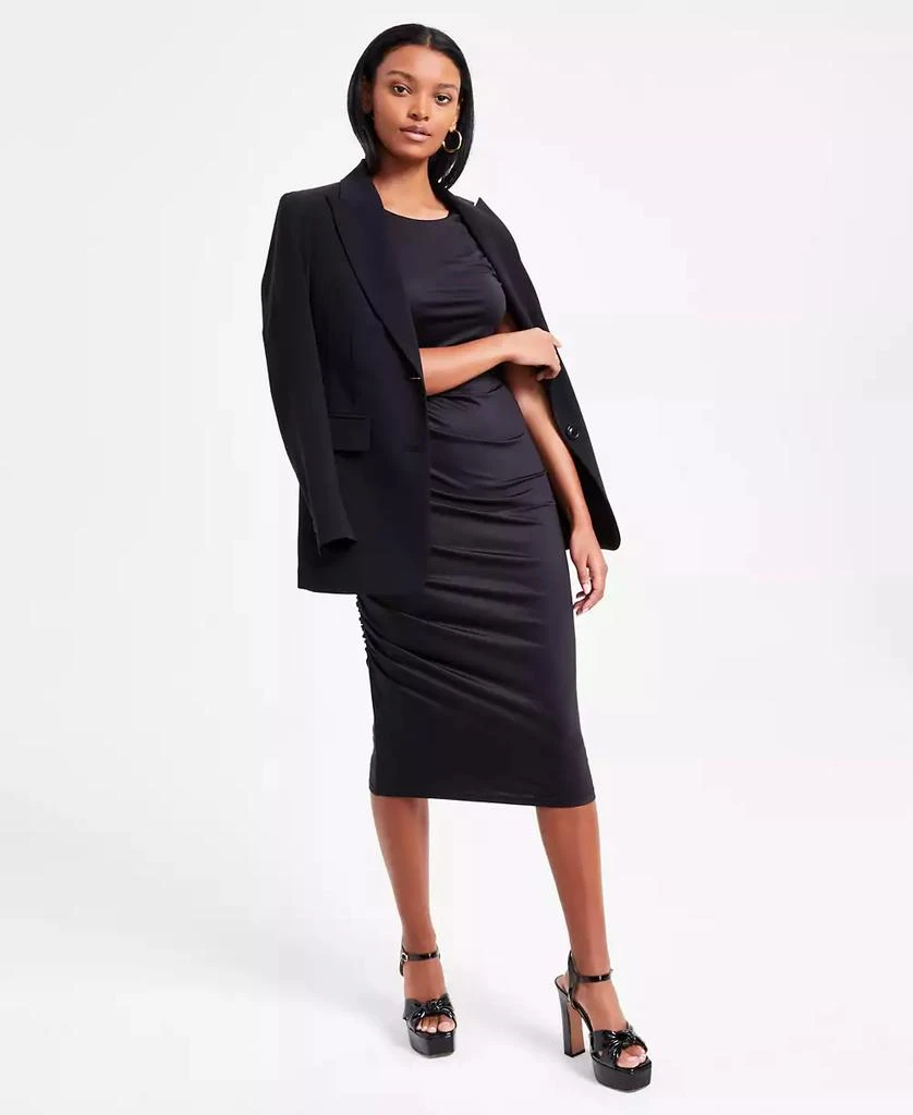 Bar III Women's Ruched Sleeveless Midi Dress, Exclusively at Macy's 2