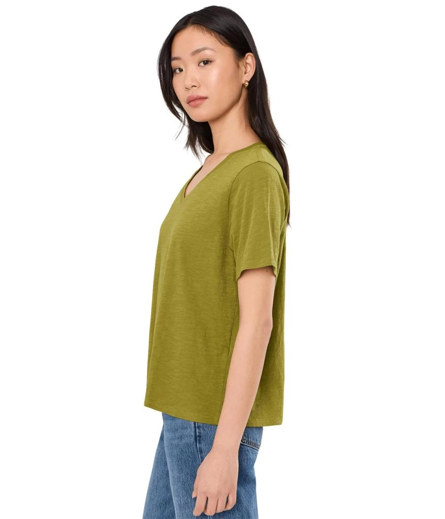 Eileen Fisher Organic Cotton Slubby Jersey V-Neck Short Sleeve Tee 3