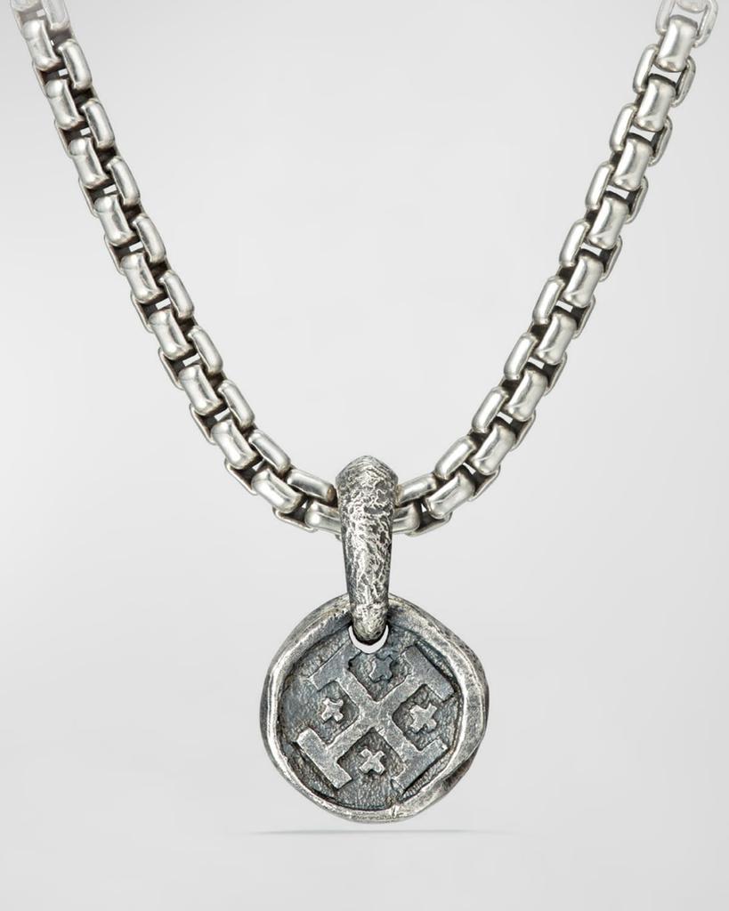 David Yurman Men's Shipwreck Coin Pendant in Silver, 16.8mm