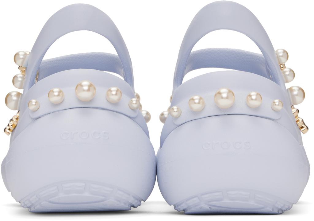CROCS★PHAEDRA EMBELLISHED パール サンダル Crocs Blue Phaedra Embellished Heeled Sandals - Shoes