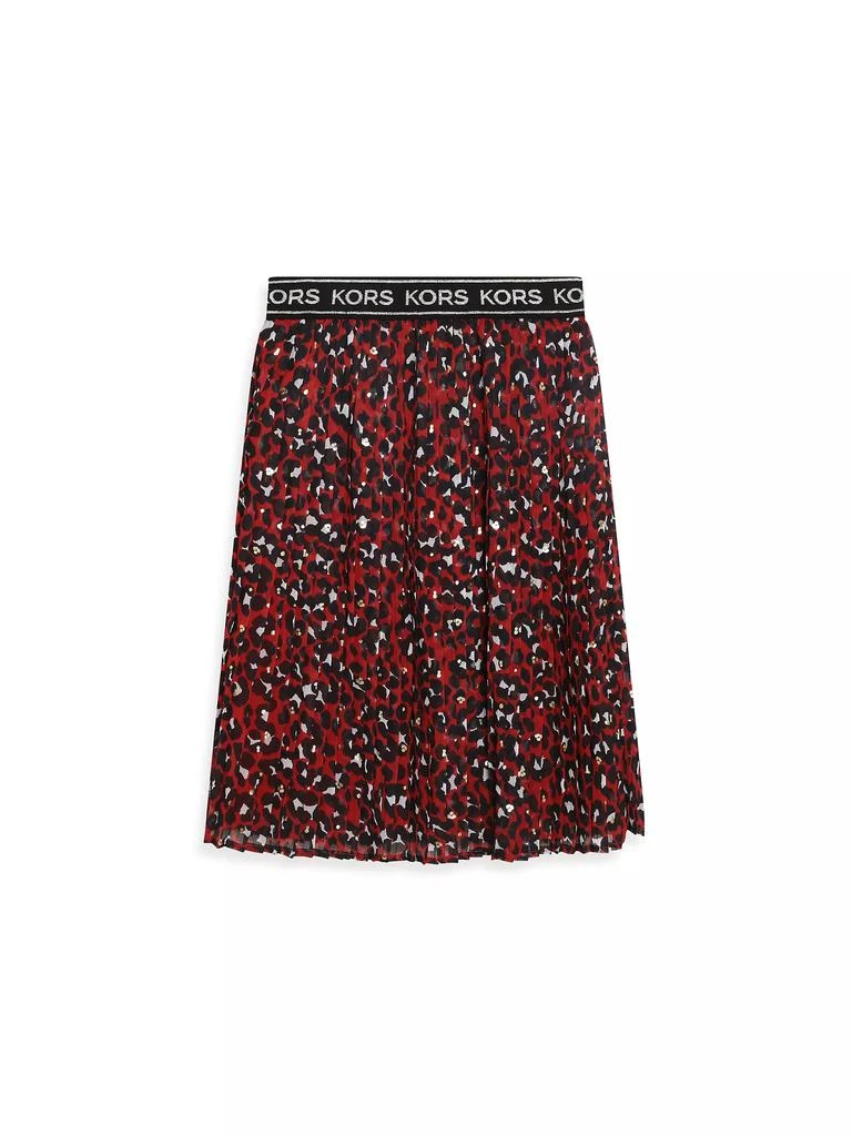 Michael Kors Little Girl's & Girl's Printed Pleated Skirt 3