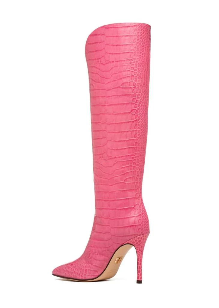 BEAUTIISOLES by Robyn Shreiber Peyton Knee High Pointed Toe Boot In Pink Crocodile 2