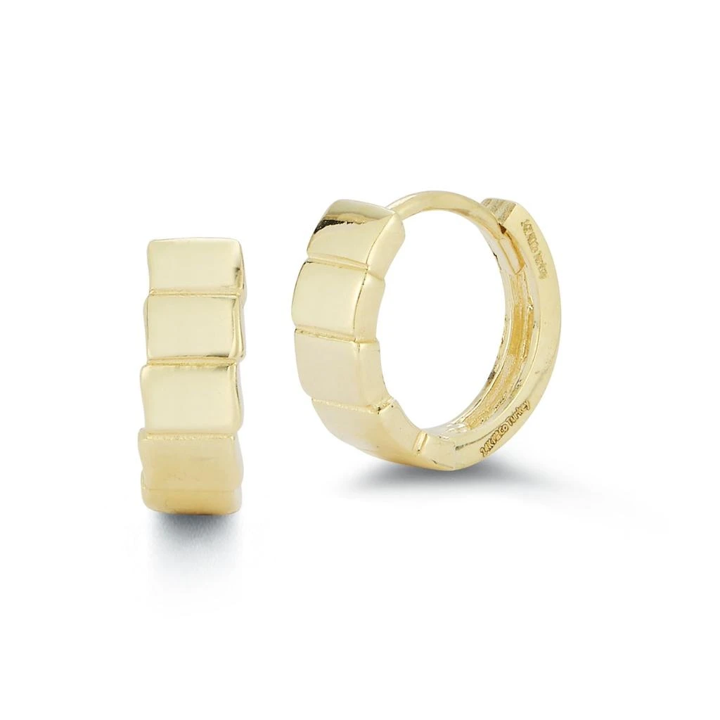 Ember Fine Jewelry 14K Gold Tiled Small Hoops