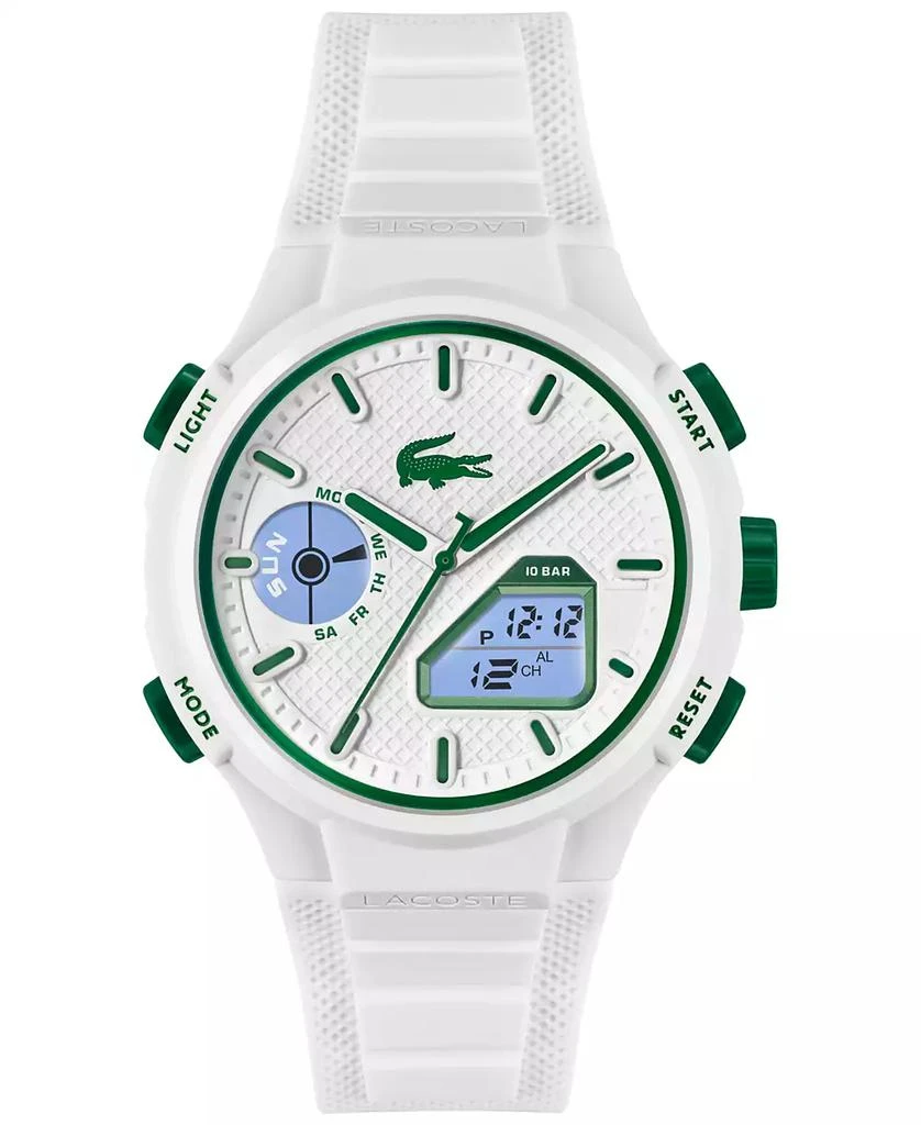Lacoste Men's LC33 White Silicone Strap Watch, 45mm 7