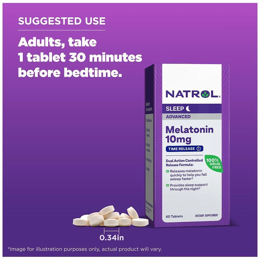 Natrol Advanced Sleep Melatonin 10 mg Dietary Supplement Tablets 5