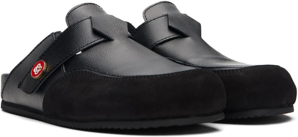 Casablanca Black Leather Outdoor Mule Loafers 4