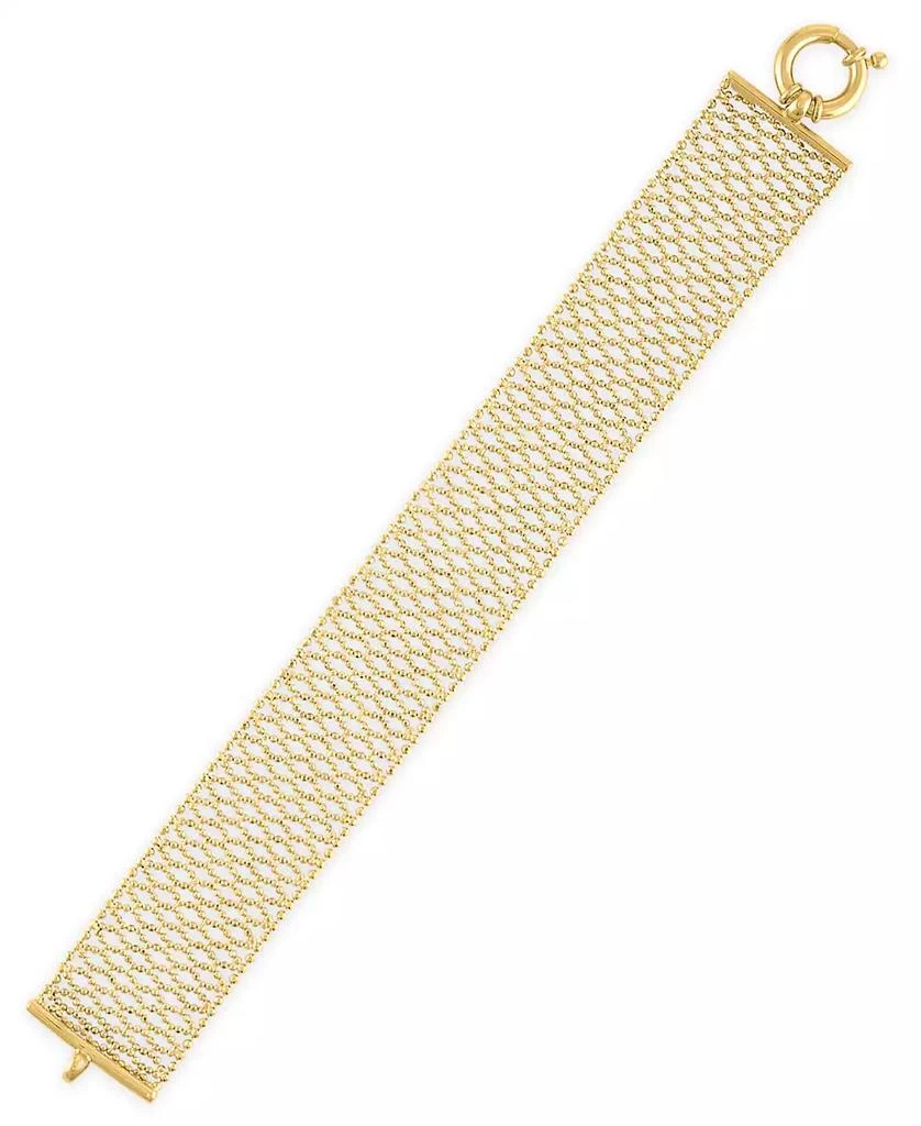 Macy
s Beaded Pattern Bracelet in 14k Gold Over Sterling Silver