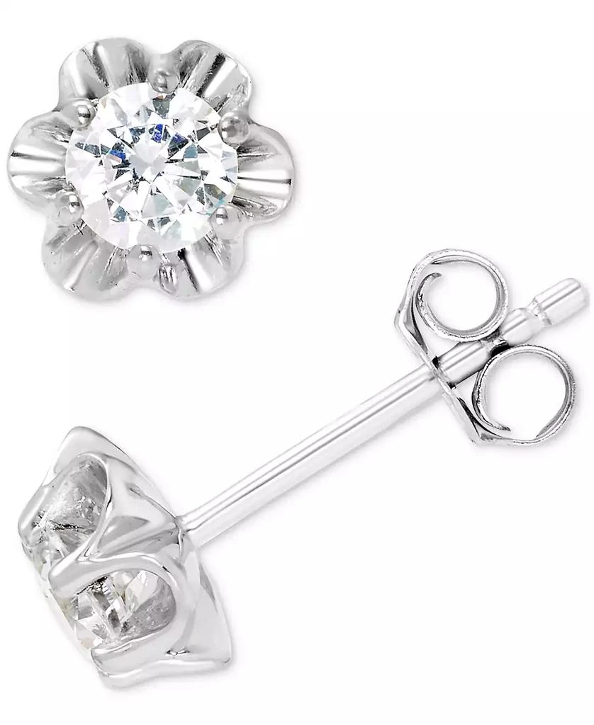 Macy
s Diamond Scallop Edge Stud Earrings (1/2 ct. t.w.) in 14k Gold 1