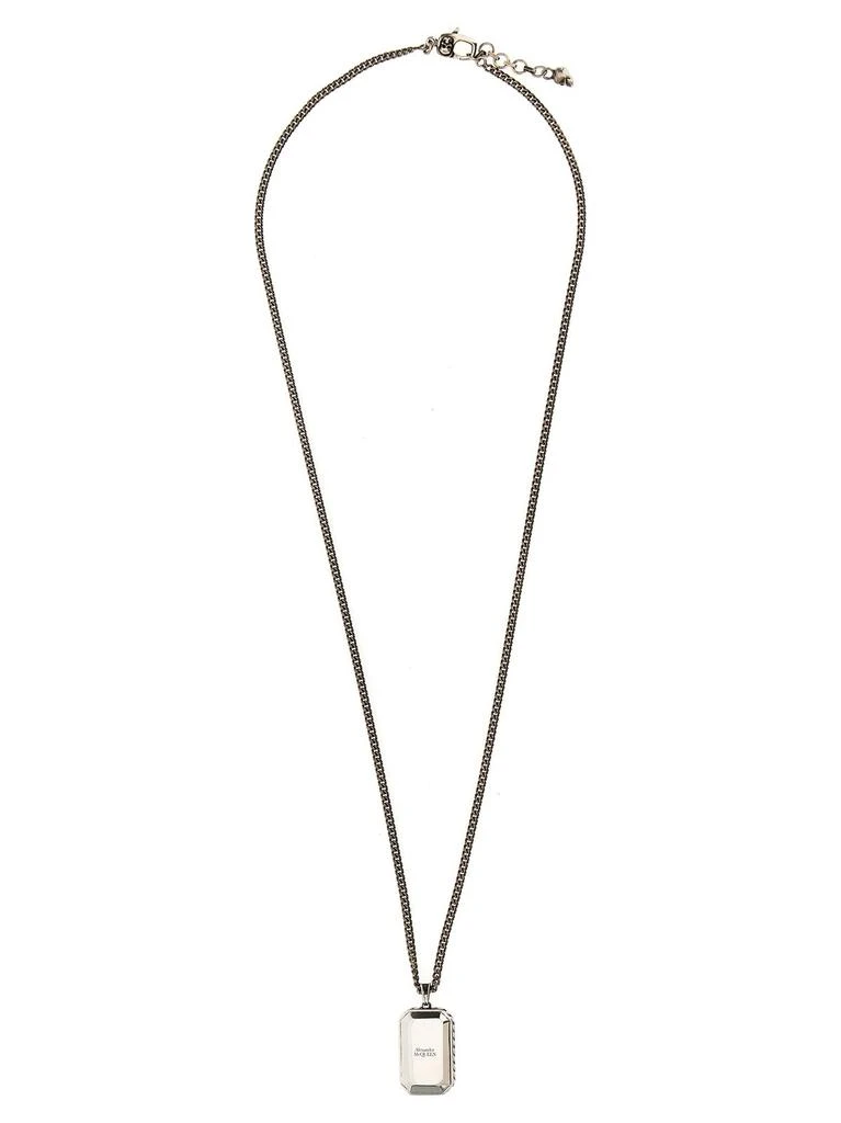 Shop Alexander McQueen Skull Charm Lobster-Claw Fastened Necklace