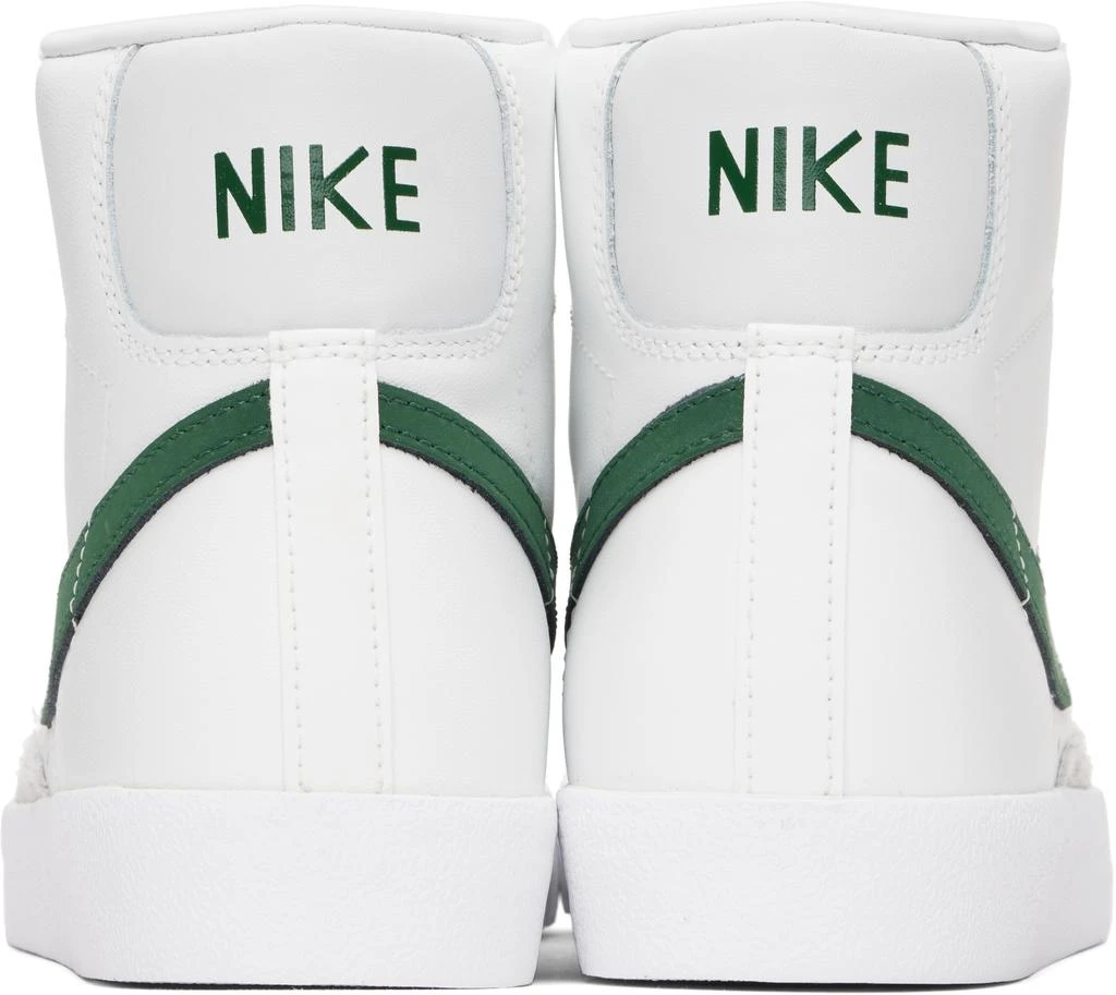 NIKE White & Green Blazer Mid '77 Vintage Sneakers 2