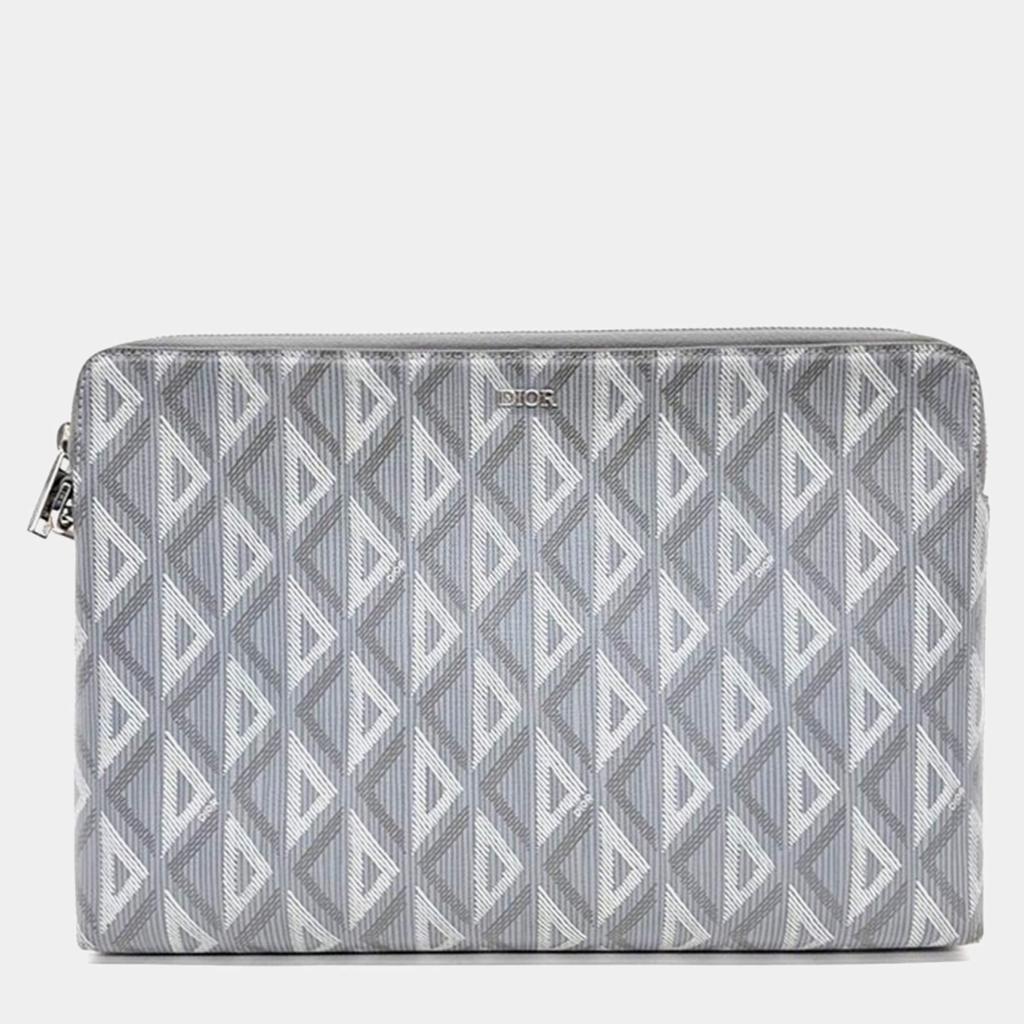 Dior グレーキャンバスポーチ Dior Dior Gray Canvas CD Diamond Pouch - Handbags - Compare Prices