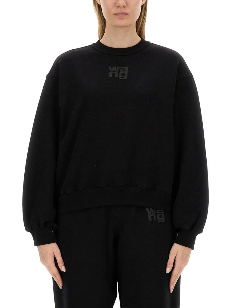 Alexander Wang ESSENTIAL TERRY CREW NECK COTTON SWEATSHIRT 1