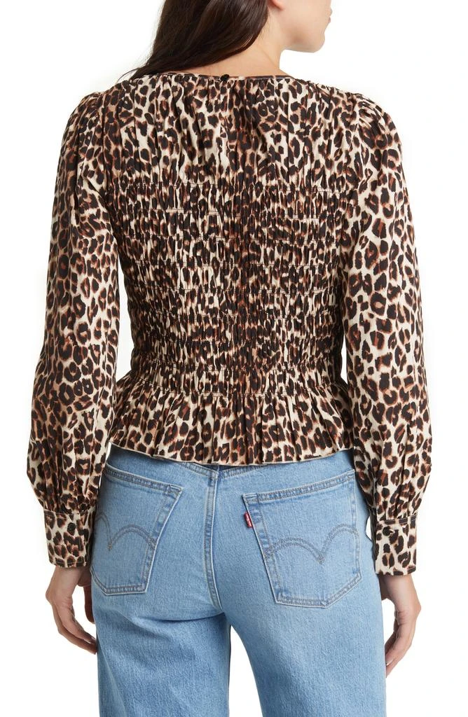 Rails Tabi Print Smocked Peplum Top 2