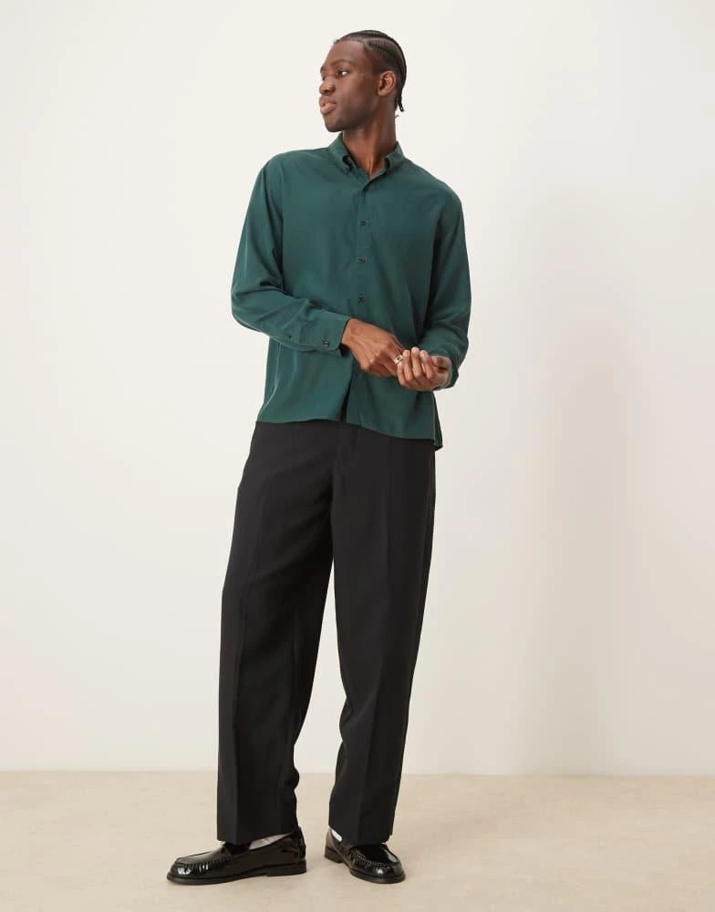 Abercrombie & Fitch Abercrombie & Fitch long sleeve shirt in dark green 2