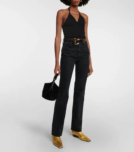 Khaite Marfa metallic leather ankle boots 2