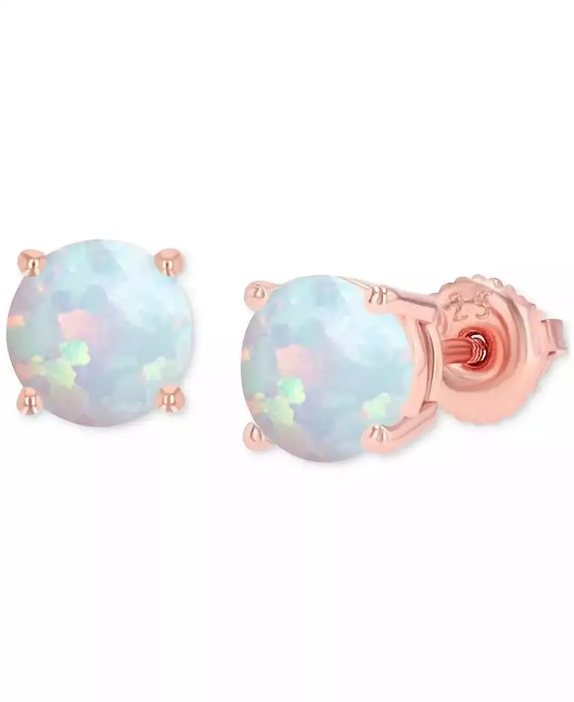 Macy's Lab-Grown Opal Round Screw Back Stud Earrings (5/8 ct. t.w.)