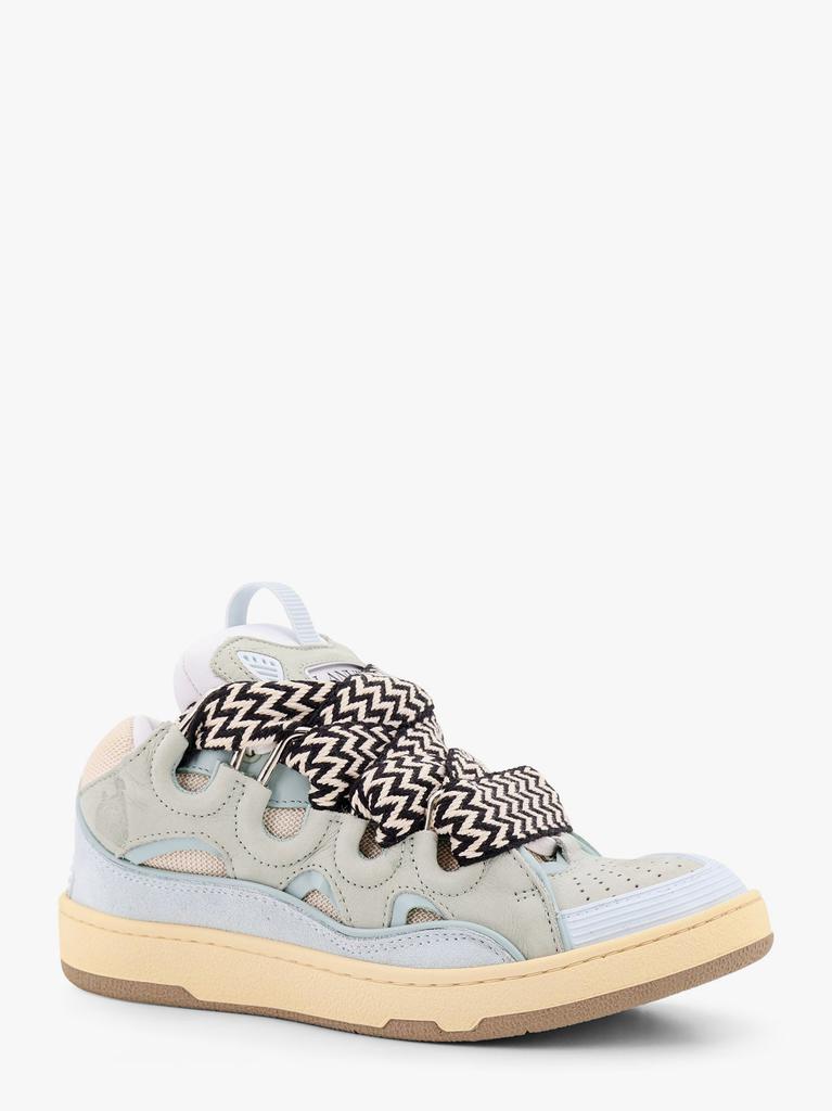 Lanvin Curb leather sneakers with mesh inserts