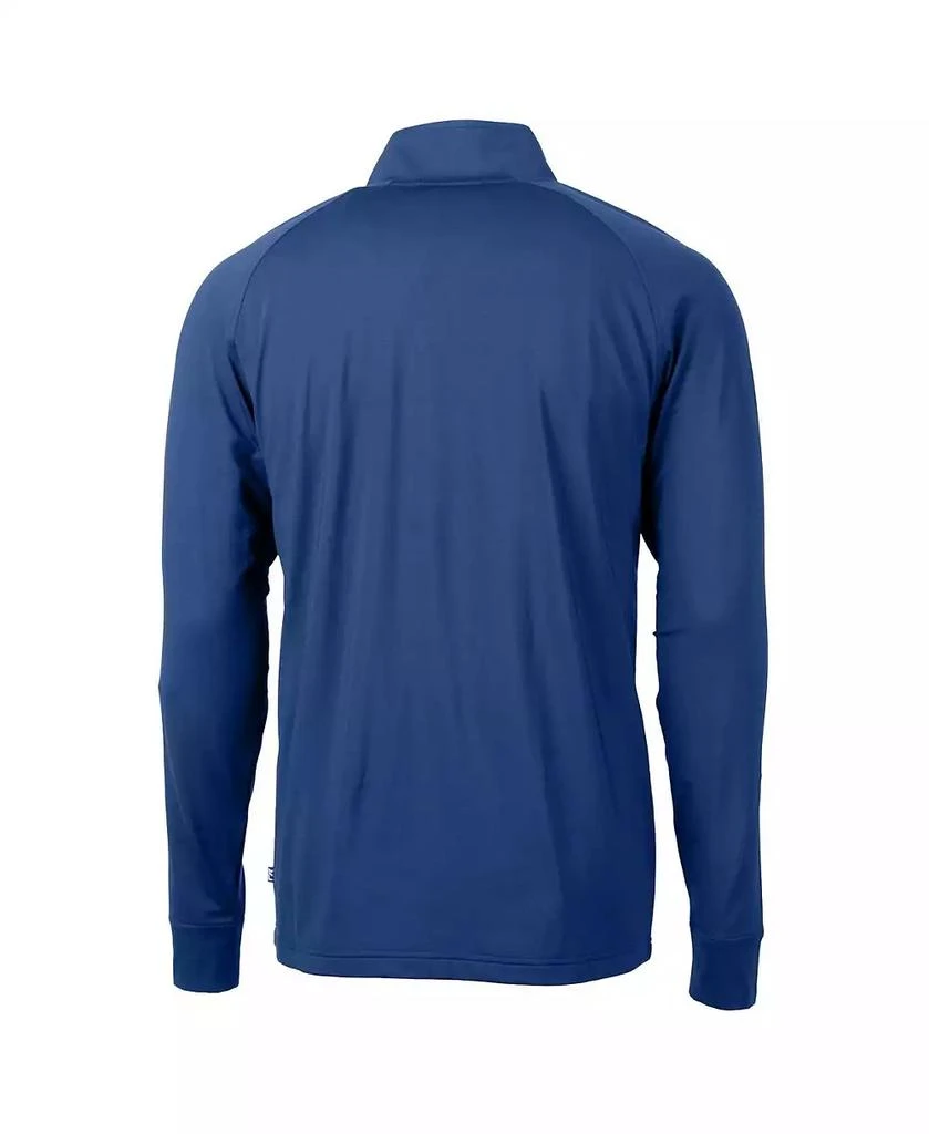 Cutter & Buck Men's Royal Denver Broncos Adapt Eco Knit Stretch Quarter-Zip Throwback Pullover Top 3