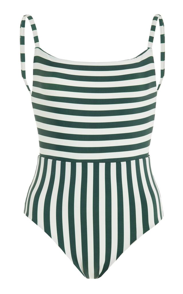 Anemos Anemos - The Square Neck One-Piece Swimsuit - Green - XL - Moda Operandi