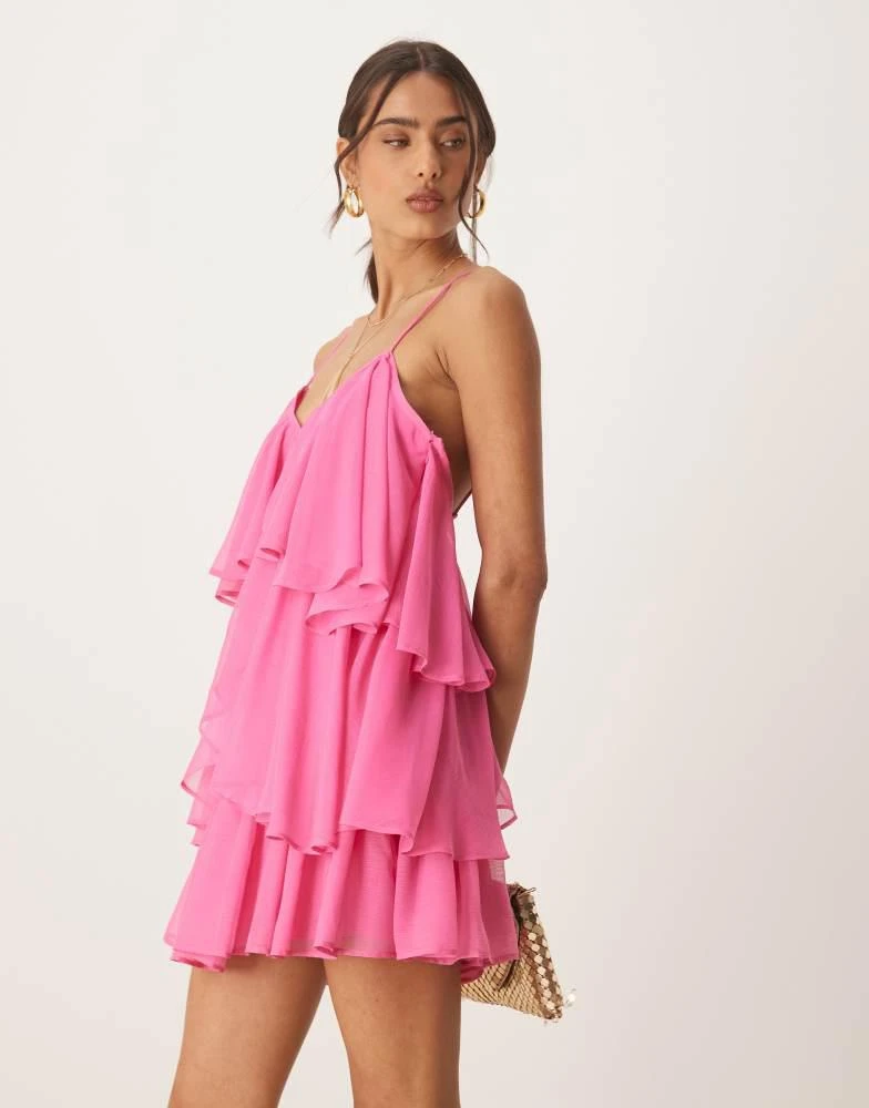 ASOS DESIGN tiered cami layered mini dress in pink  On Sale Now with Up to  10% Off | Discover Exclusive Deals & Savings at BeyondStyle  Authentic  ASOS Home|women with Limited-Time