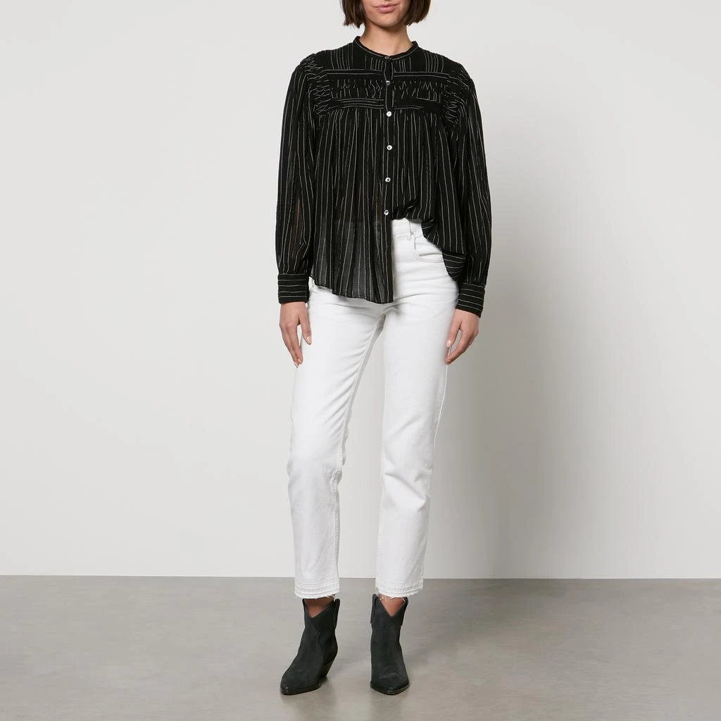 Marant Etoile Marant Etoile Plalia Striped Cotton-Seersucker Blouse 3