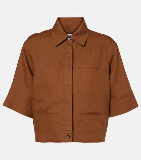 Max Mara Cropped linen shirt 1