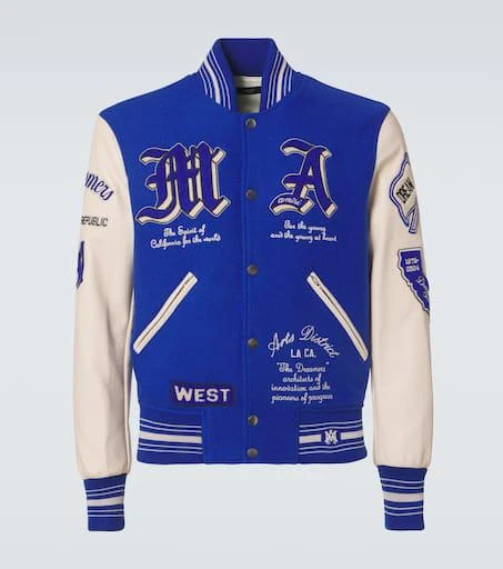 AMIRI Dream Team appliqué varsity jacket 1