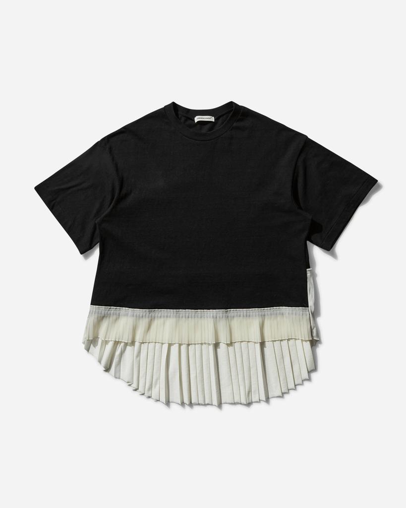 UNDERCOVER Women's Pleated Hem T-Shirt Black