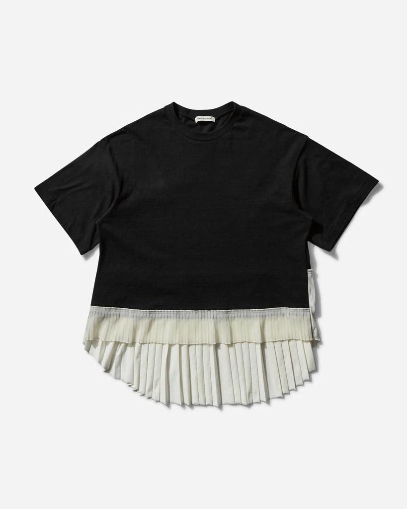 Undercover Women's Pleated Hem T-Shirt Black 1