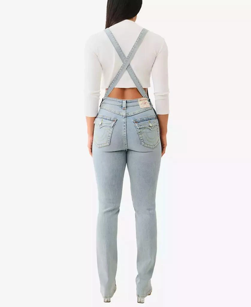 True Religion Women's Straight Big T Overall Jeans 2