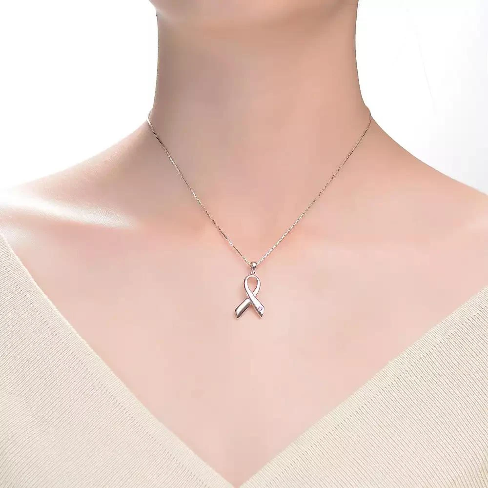 Genevive Sterling Silver 18K Rose Gold Plated Infinity Loop Necklace 2