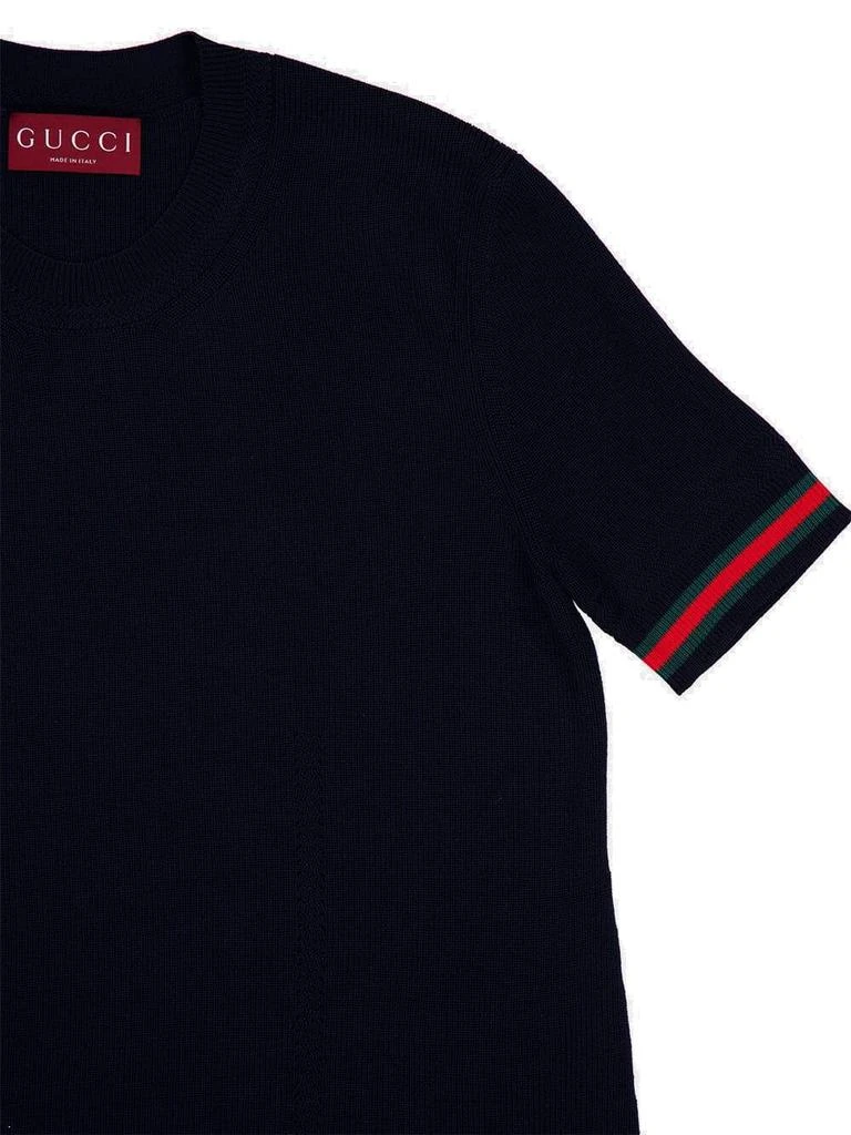 Gucci Gucci Web Detailed Extra Fine Mini Dress 4